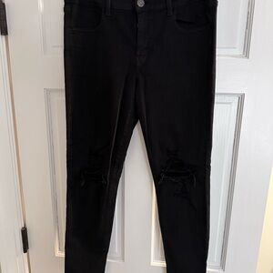 Black Distressed Skinny Jeans